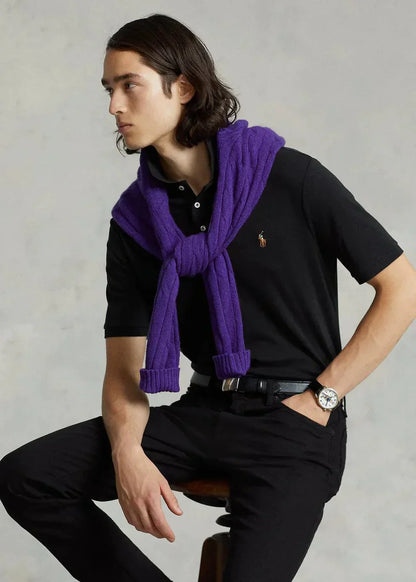 SOFT COTTON POLO – BLACK